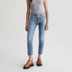 AG-ED Denim Adriano Goldschmied Mari Crop High Rise Straight Jeans Size 30R